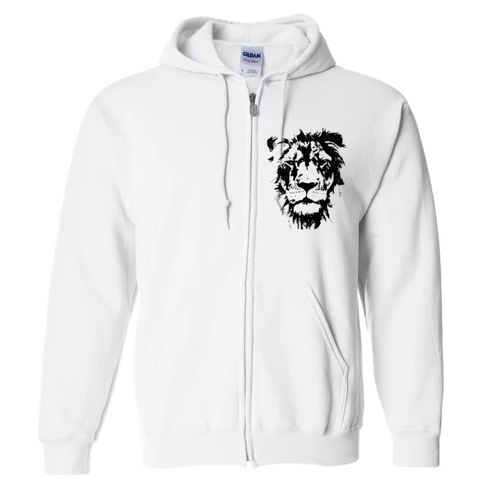 Lion Face. Cool Zoo Animals Zoo Keeper Full Zip Hoodie