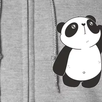 LGBTQ Flag Cute Panda Full Zip Hoodie