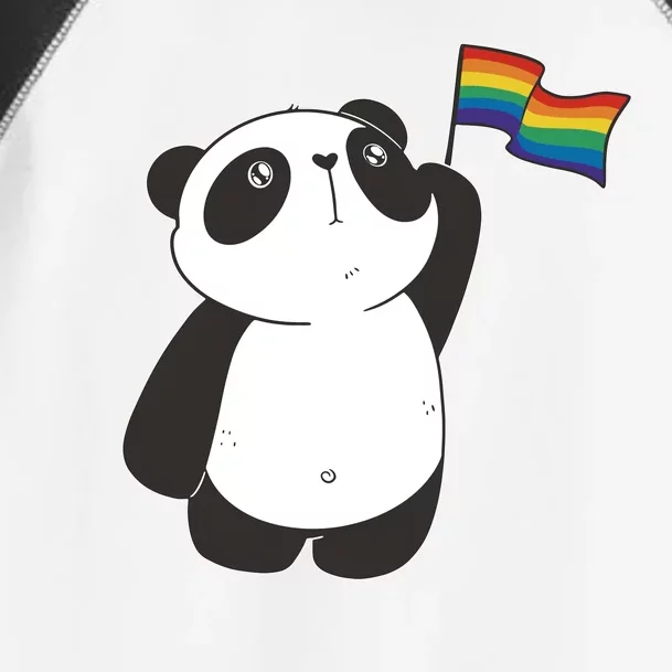 LGBTQ Flag Cute Panda Toddler Fine Jersey T-Shirt