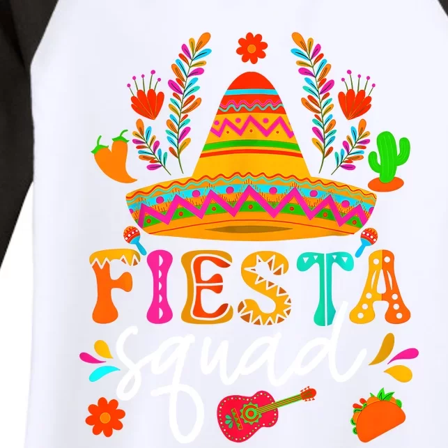 Let's Fiesta Cinco De Mayo Sombrero Squad 5 De Mayo Mexican Women's Tri-Blend 3/4-Sleeve Raglan Shirt