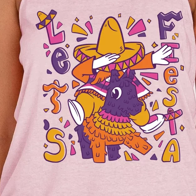 Let's Fiesta Cinco De Mayo Celebration Women's Knotted Racerback Tank