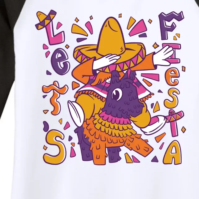 Let's Fiesta Cinco De Mayo Celebration Women's Tri-Blend 3/4-Sleeve Raglan Shirt