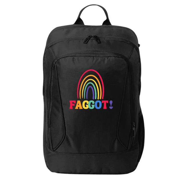 Lgbt Faggot Colorful City Backpack