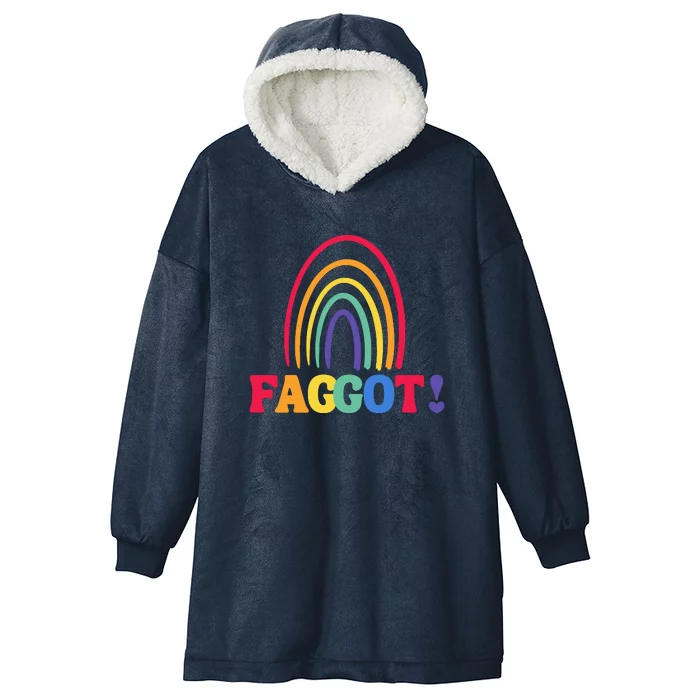 Lgbt Faggot Colorful Hooded Wearable Blanket