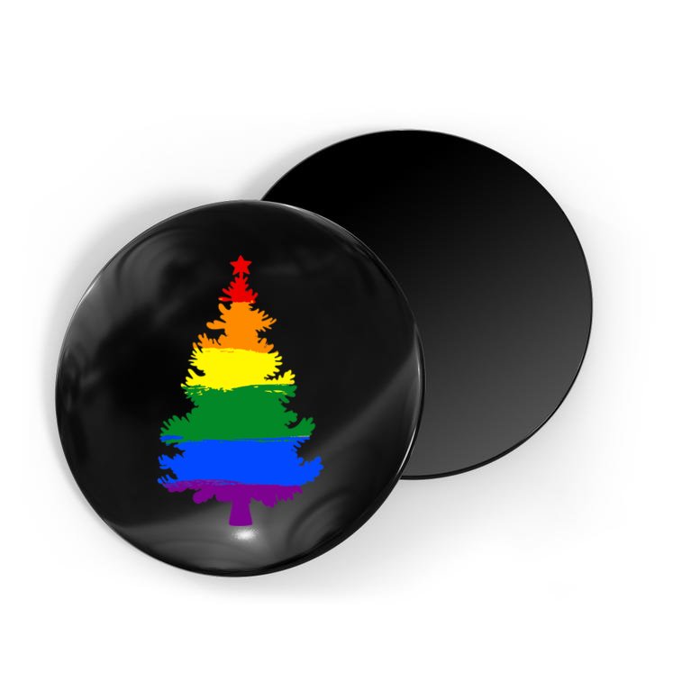LGBT Flag Christmas Tree Merry Xmas Gay LGBT Pride Magnet