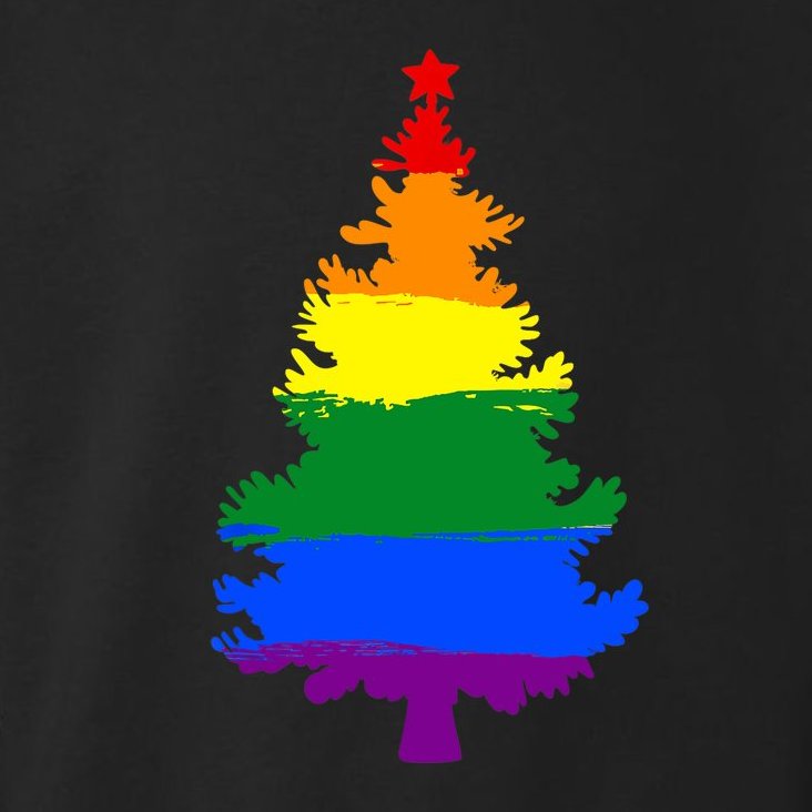 LGBT Flag Christmas Tree Merry Xmas Gay LGBT Pride Toddler Hoodie
