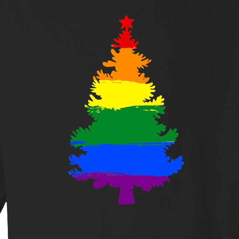 LGBT Flag Christmas Tree Merry Xmas Gay LGBT Pride Toddler Long Sleeve Shirt