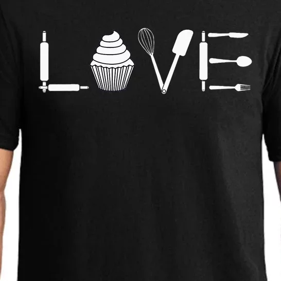 Love Funny Cupcake Baker Pastry Baking Gift Pajama Set