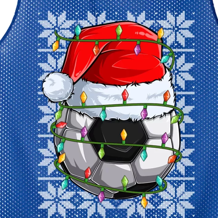 Lighting Football Christmas Ugly Santa Soccer Football Xmas Great Gift Mesh Reversible Basketball Jersey Tank