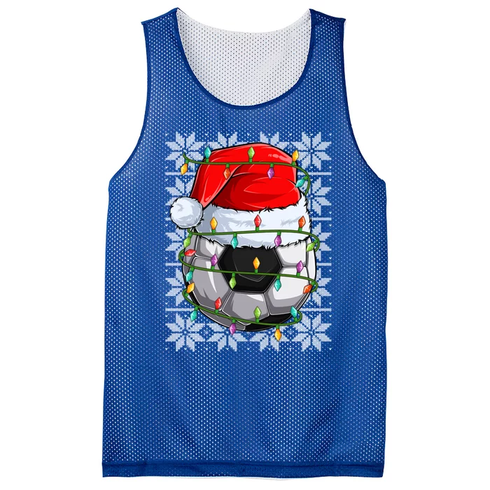 Lighting Football Christmas Ugly Santa Soccer Football Xmas Great Gift Mesh Reversible Basketball Jersey Tank