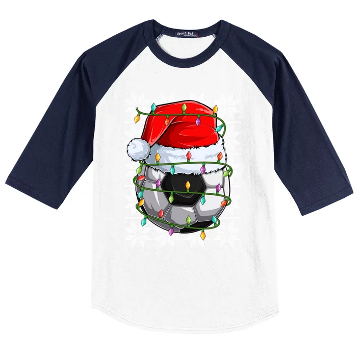 Lighting Football Christmas Ugly Santa Soccer Football Xmas Great Gift Baseball Sleeve Shirt