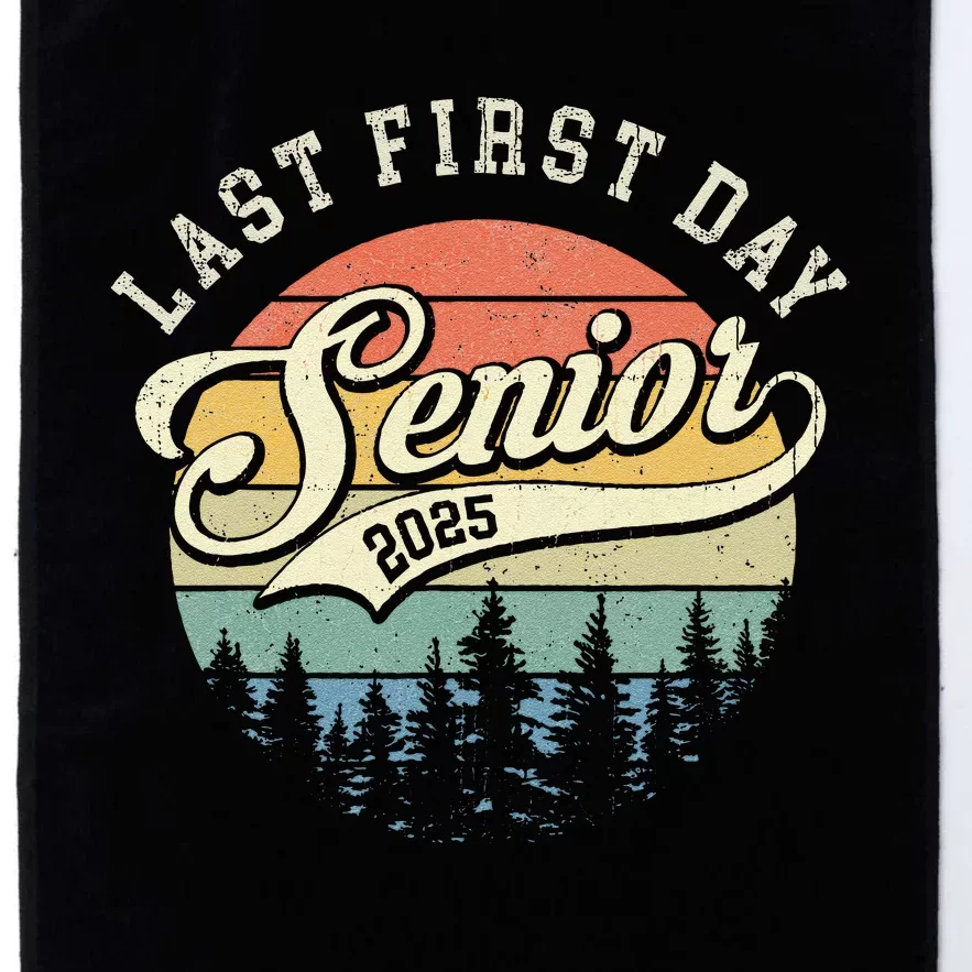 Last First Day Senior 2025 Class Of 2025 Back To School Platinum Collection Golf Towel