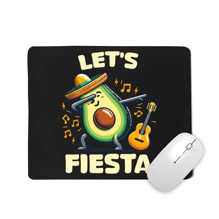 LetS Fiesta Dabbing Avocado Funny Cinco De Mayo Party Mousepad