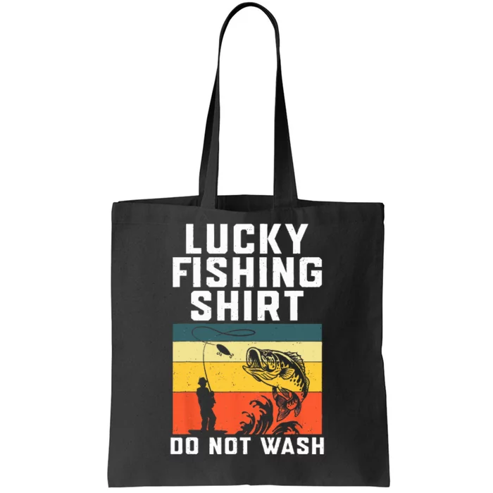 Lucky Fishing Do Not Wash Vintage Fishing Lover Gag Tote Bag