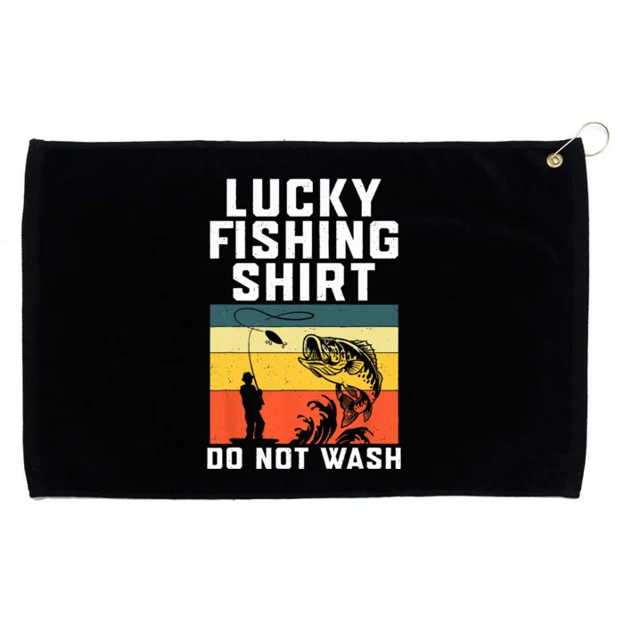 Lucky Fishing Do Not Wash Vintage Fishing Lover Gag Grommeted Golf Towel