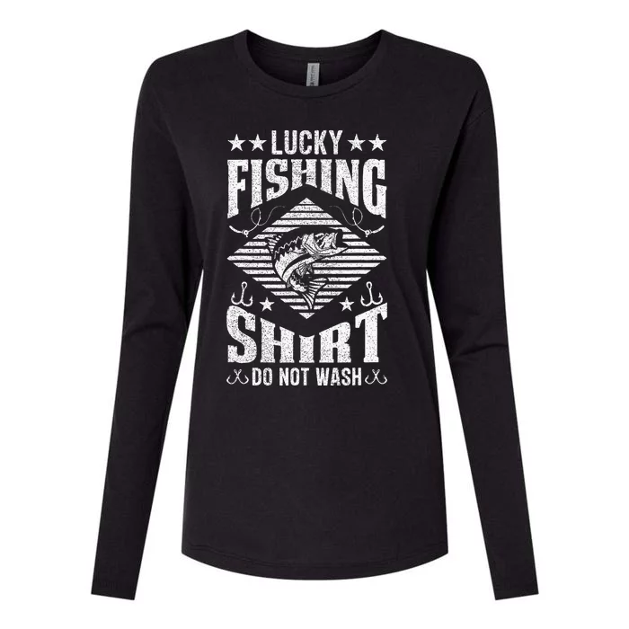 Lucky Fishing Do Not Wash Womens Cotton Relaxed Long Sleeve T-Shirt