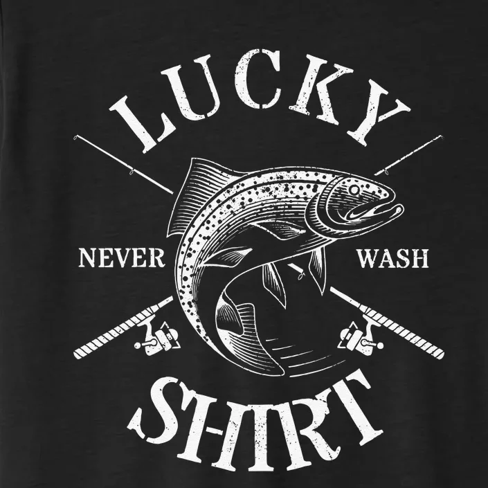 Lucky Fishing Dad Papa Grandpa Birthday Gifts ChromaSoft Performance T-Shirt