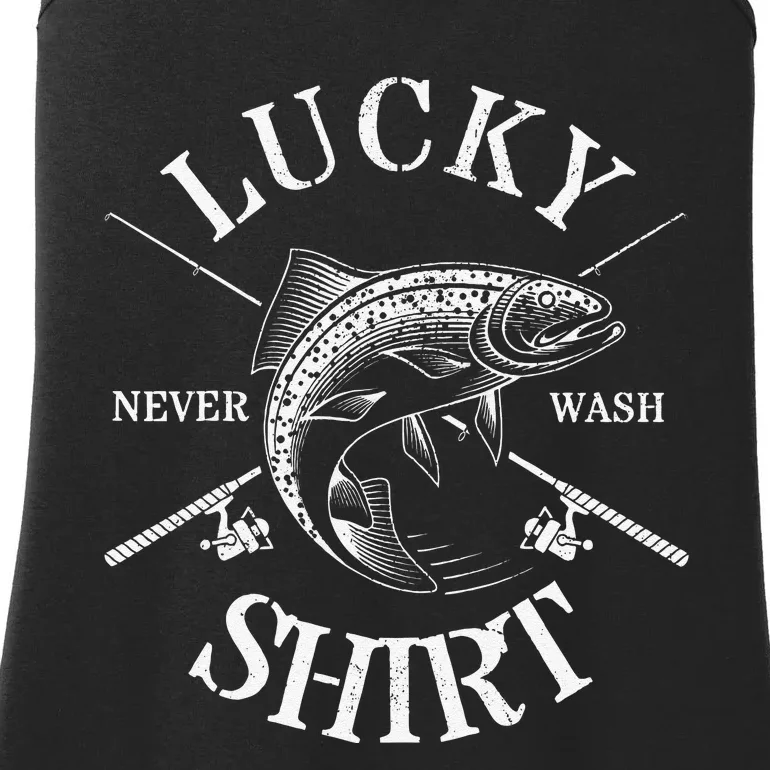 Lucky Fishing Dad Papa Grandpa Birthday Gifts Ladies Essential Tank