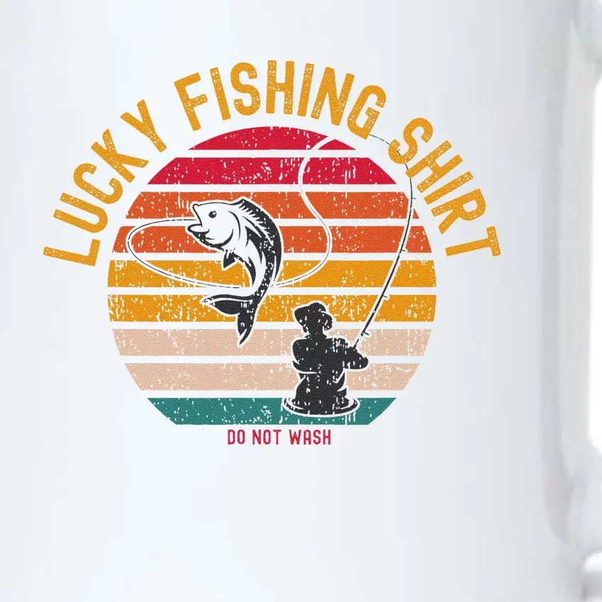 Lucky Fishing Do Not Wash Fishing Black Color Changing Mug