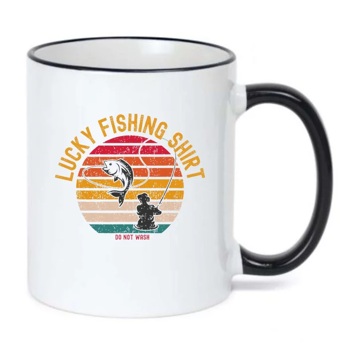 Lucky Fishing Do Not Wash Fishing Black Color Changing Mug