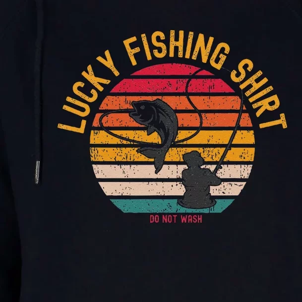 Lucky Fishing Do Not Wash Fishing Womens Funnel Neck Pullover Hood