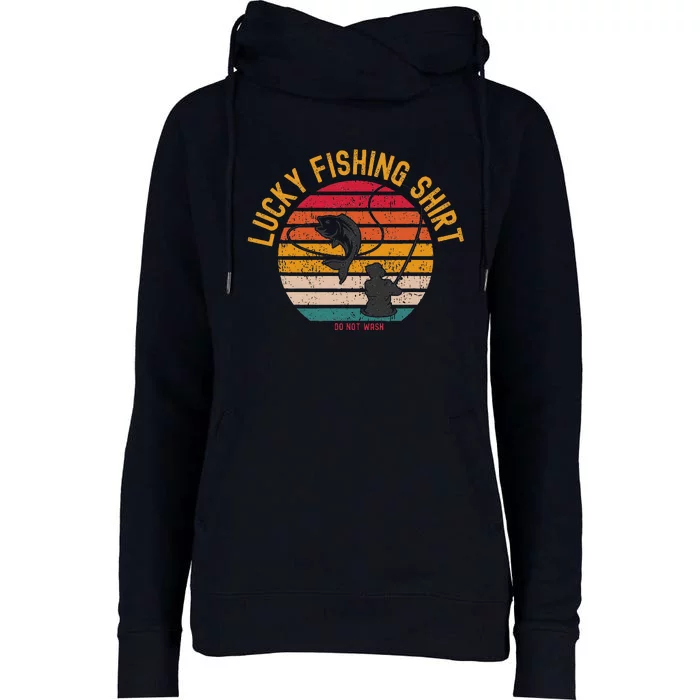 Lucky Fishing Do Not Wash Fishing Womens Funnel Neck Pullover Hood