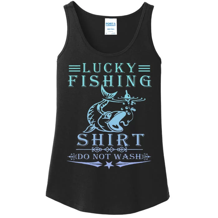 Lucky Fishing Do Not Wash Vintage Fishing Lover Ladies Essential Tank