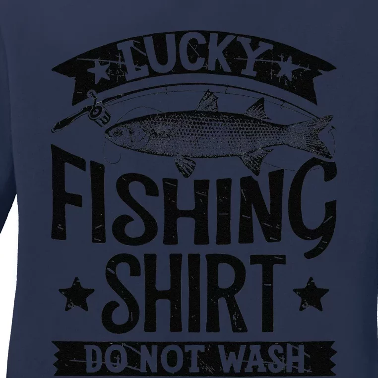 Lucky Fishing Do Not Wash Fishing Ladies Long Sleeve Shirt