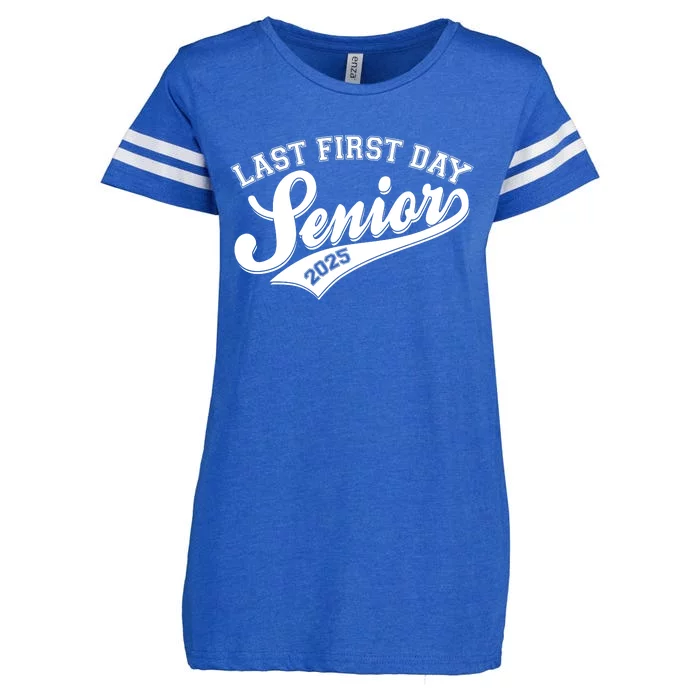 Last First Day Senior 2025 Graduate Graduation Enza Ladies Jersey Football T-Shirt