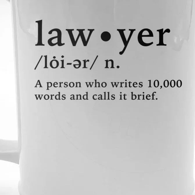 Lawyer Funny Dictionary Definition Meaningful Gift Front & Back Beer Stein