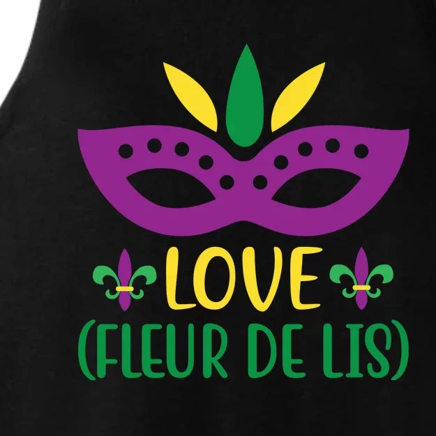 Love Fleur De Lis Ladies Tri-Blend Wicking Tank