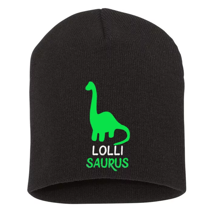 LolliSaurus Funny Dino Dinosaur LolliSaurus Short Acrylic Beanie