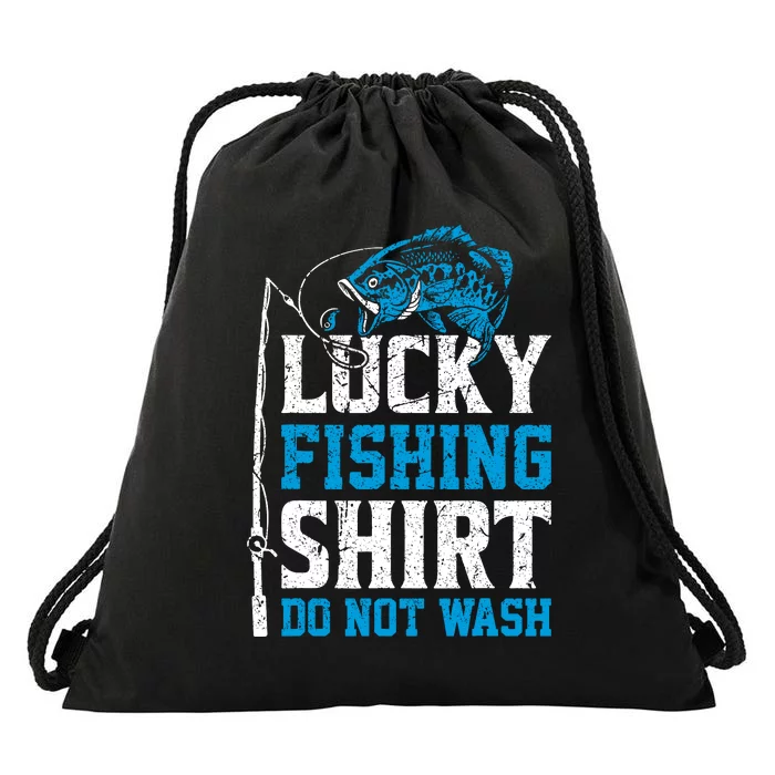 Lucky Fishing Do Not Wash Vintage Fishing Lover Drawstring Bag