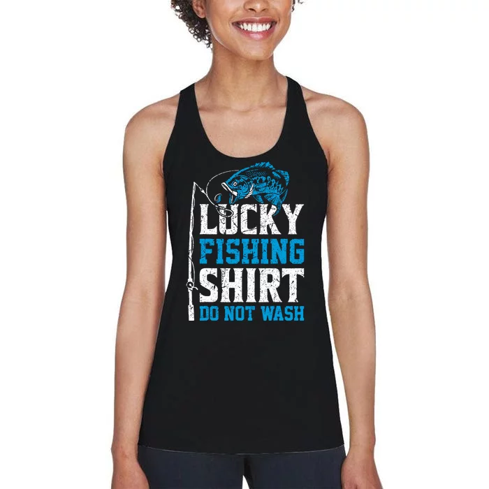 Lucky Fishing Do Not Wash Vintage Fishing Lover Women's Racerback Tank