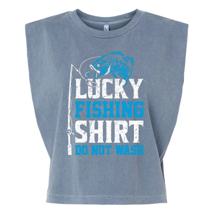 Lucky Fishing Do Not Wash Vintage Fishing Lover Garment-Dyed Women's Muscle Tee