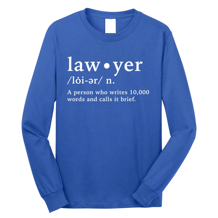 Lawyer Funny Dictionary Definition Cool Gift Long Sleeve Shirt