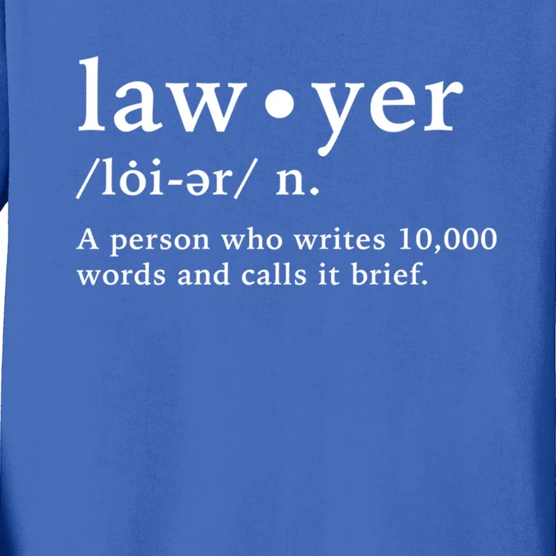 Lawyer Funny Dictionary Definition Cool Gift Kids Long Sleeve Shirt