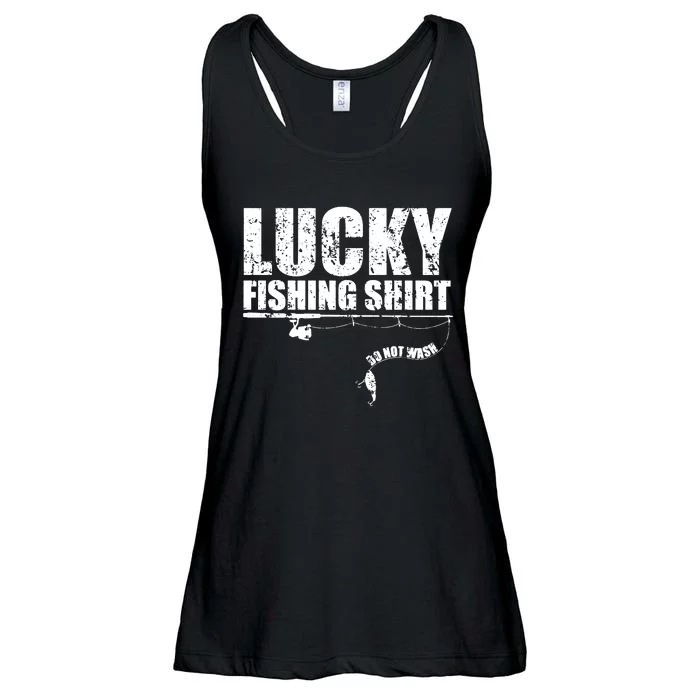 Lucky Fishing Do Not Wash Father's Day Fisherman Dad Ladies Essential Flowy Tank