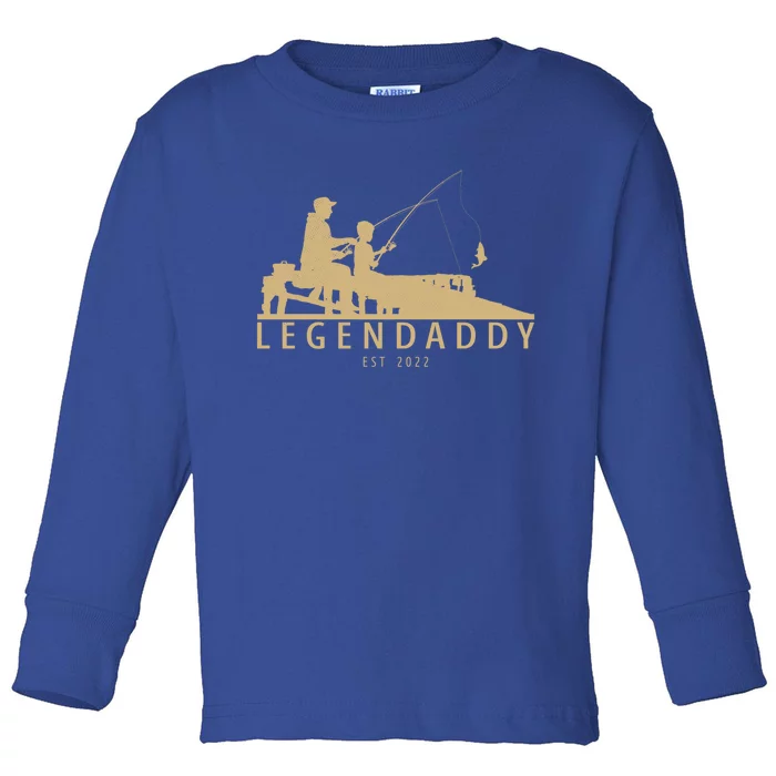 Legendaddy Fishing Dad With Father's Day Fisher Fish Cool Gift Toddler Long Sleeve Shirt