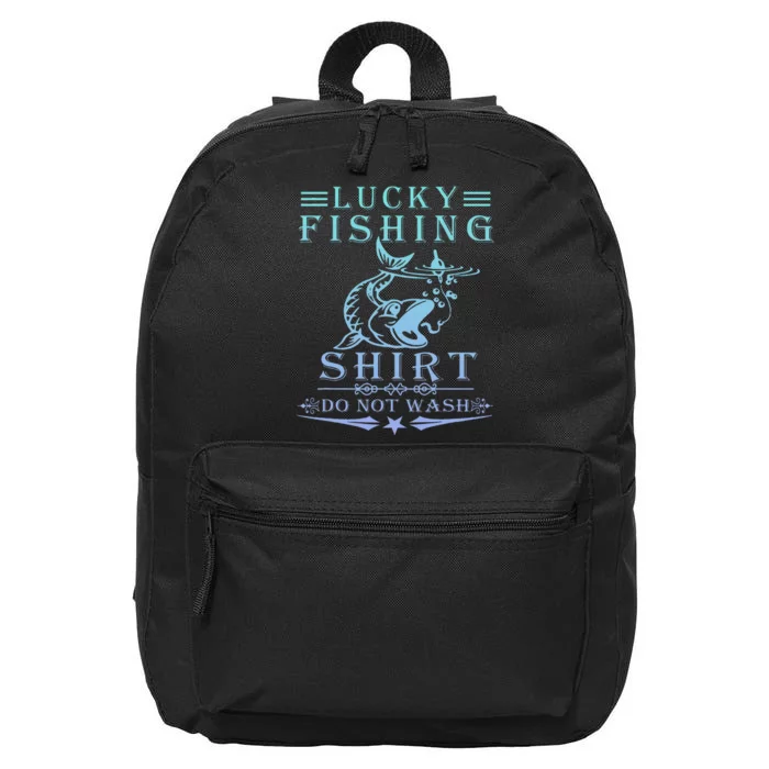 Lucky Fishing Do Not Wash 16 in Basic Backpack