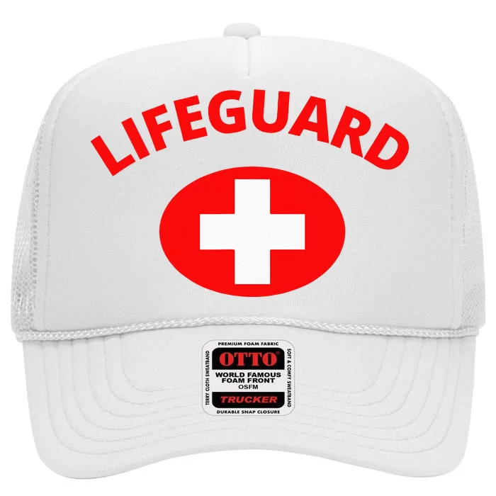 Lifeguard Front Design High Crown Mesh Trucker Hat