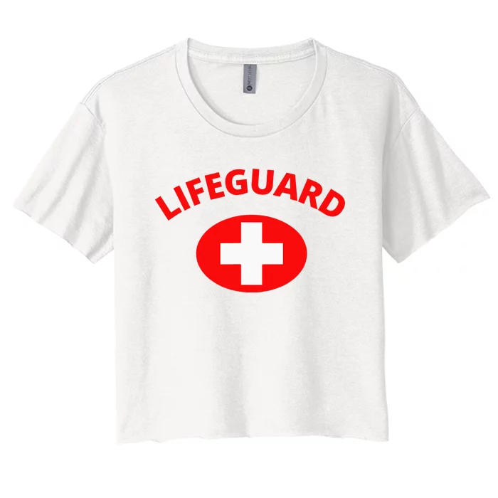 Lifeguard Front Design Women's Crop Top Tee