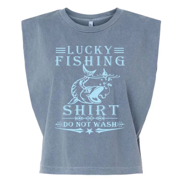 Lucky Fishing Do Not Wash Vintage Fishing Lover Garment-Dyed Women's Muscle Tee