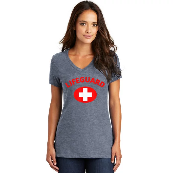 Lifeguard - Front Design Women's V-Neck T-Shirt