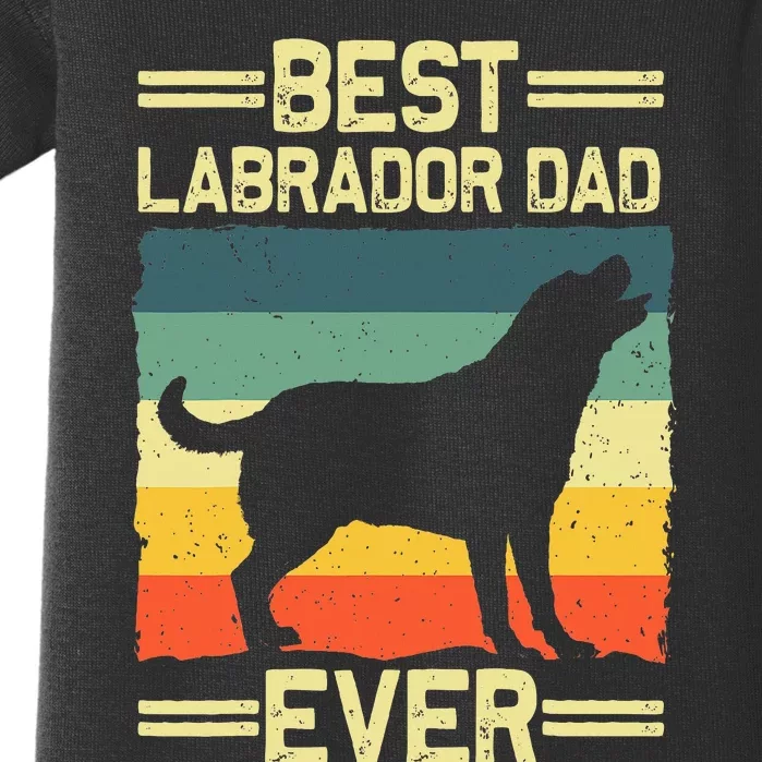 Labrador For  Dad Black Lab Yellow Labrador Retriever Baby Bodysuit