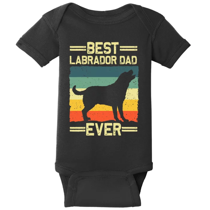 Labrador For  Dad Black Lab Yellow Labrador Retriever Baby Bodysuit