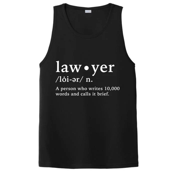 Lawyer Funny Dictionary Definition Gift Performance Tank