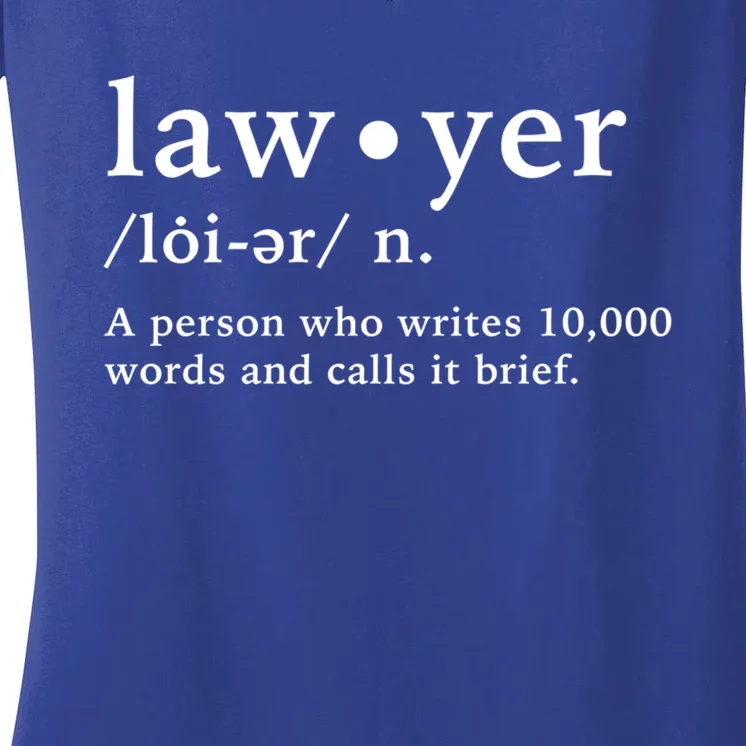 Lawyer Funny Dictionary Definition Gift Women's V-Neck T-Shirt