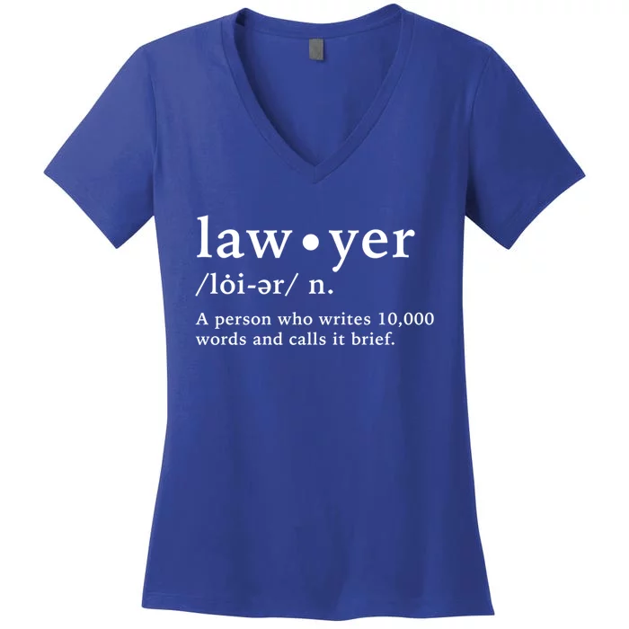 Lawyer Funny Dictionary Definition Gift Women's V-Neck T-Shirt