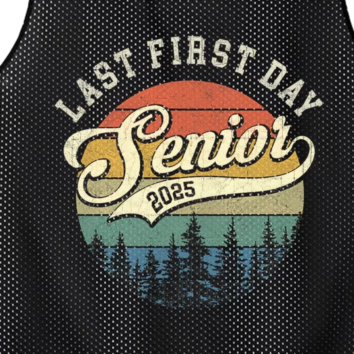 Last First Day Senior 2025 Class Of 2025 Back To School Mesh Reversible Basketball Jersey Tank